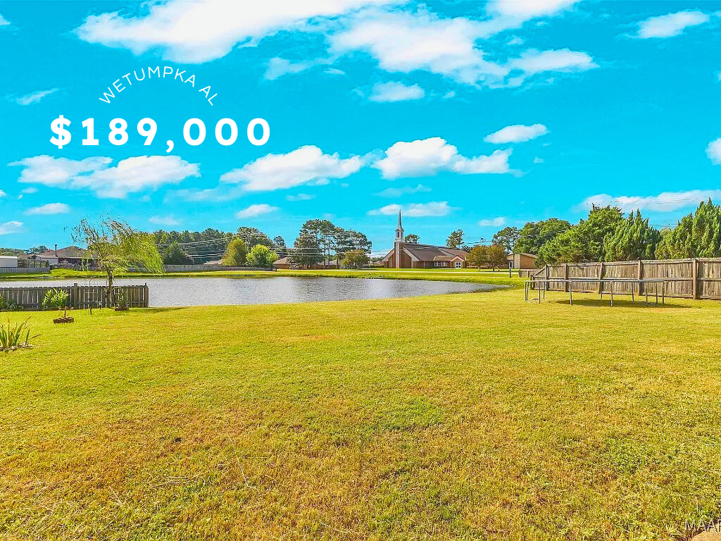 Peaceful Pond-View Home in Wetumpka, AL – $189K