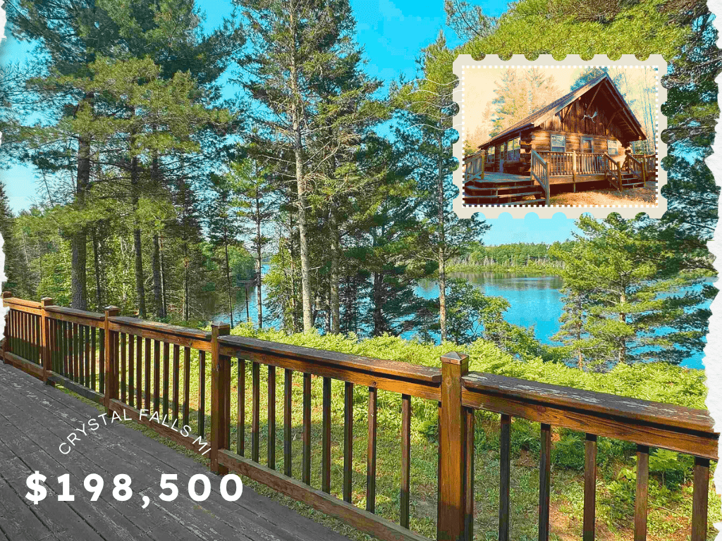 Serene Lakefront Cabin in Crystal Falls, MI – $198.5K