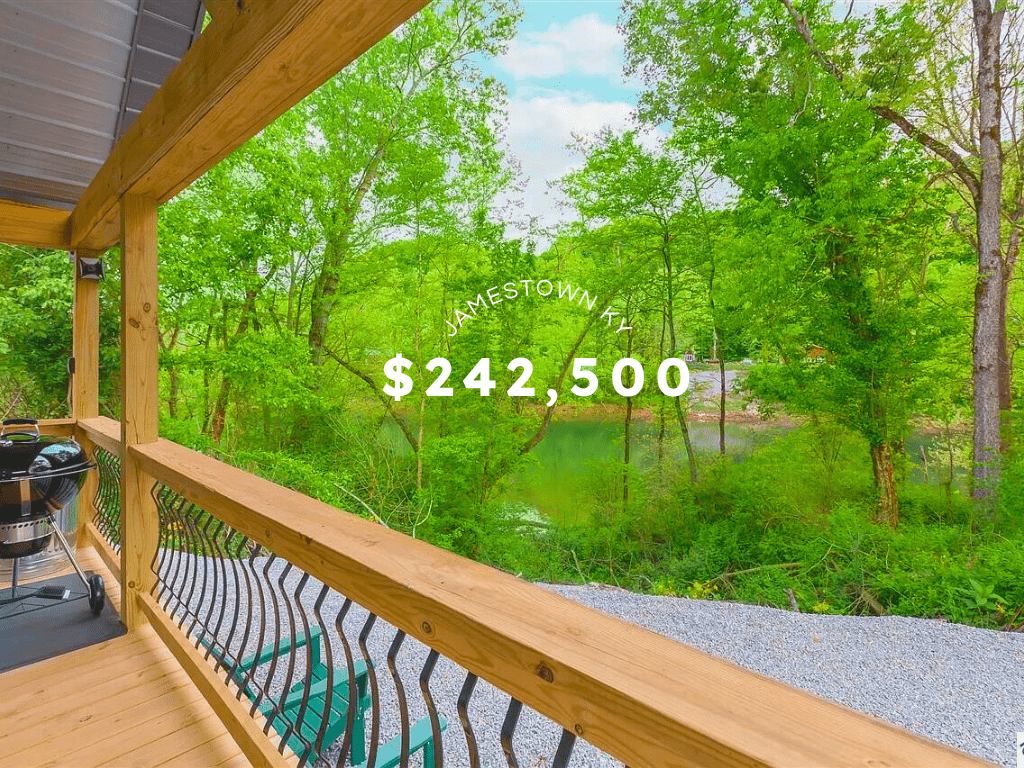 Newly-Built Riverfront Cabin in Jamestown, KY – $242.5K