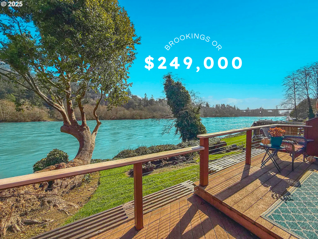 Riverfront Vacation Cabin in Brookings, OR – $249,000