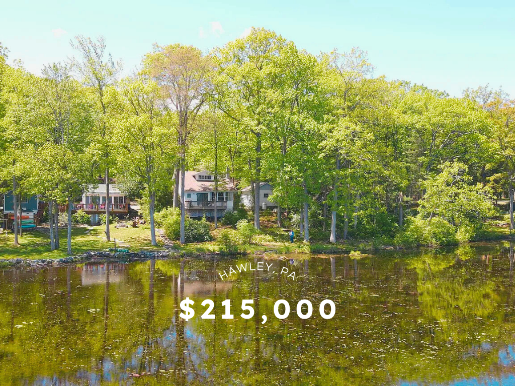 Turn-Key Lakefront Cabin on Pecks Pond, PA – $215,000