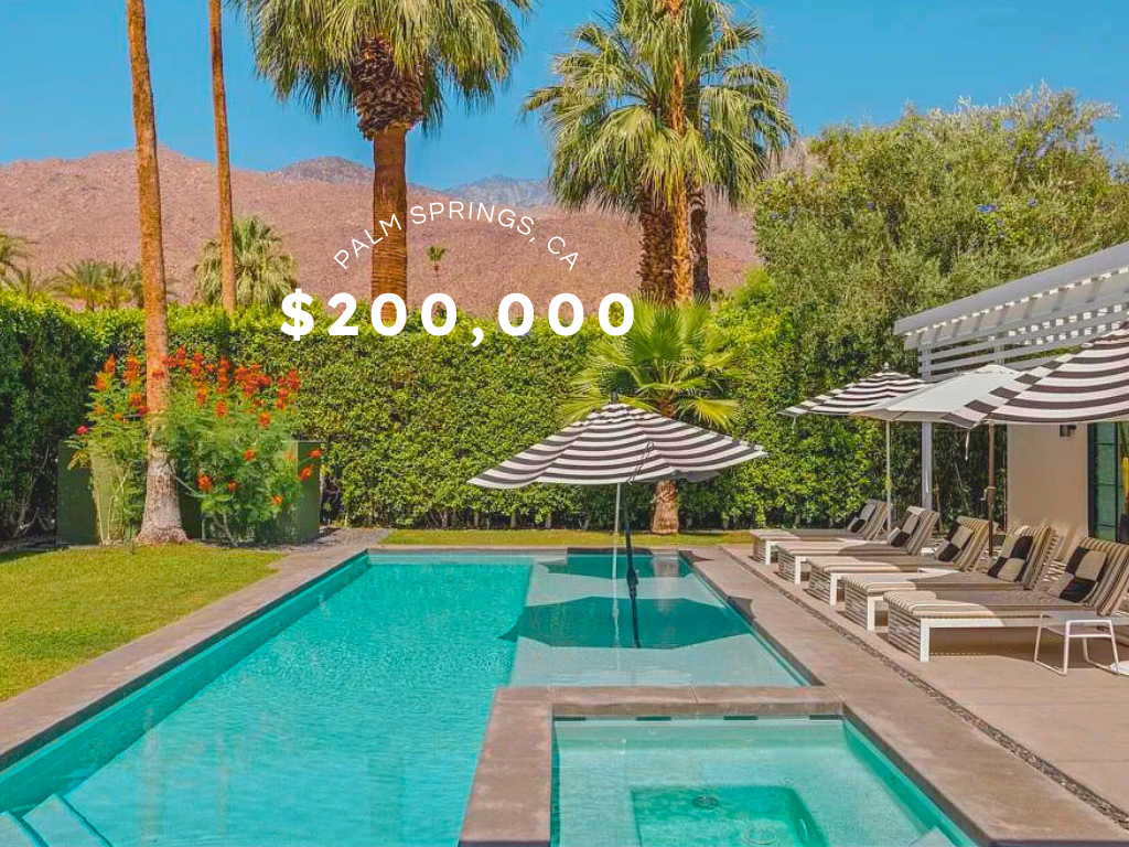 Designer Vacation Home in Palm Springs, CA – $200,000