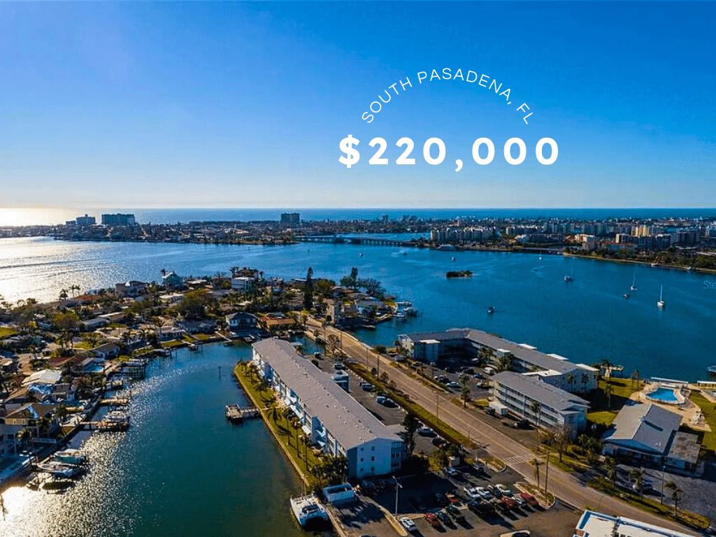 Waterfront Condo with Bay Views in South Pasadena, FL – $220,000