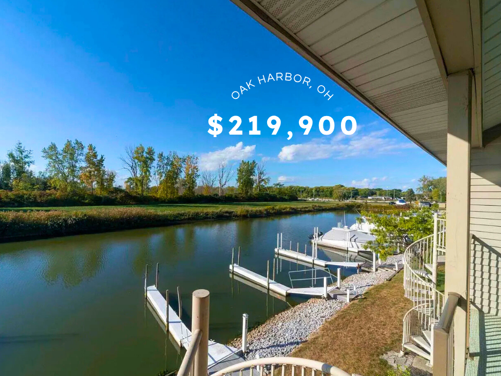 Waterfront Condo with Boat Slip in Oak Harbor, OH – $219,900