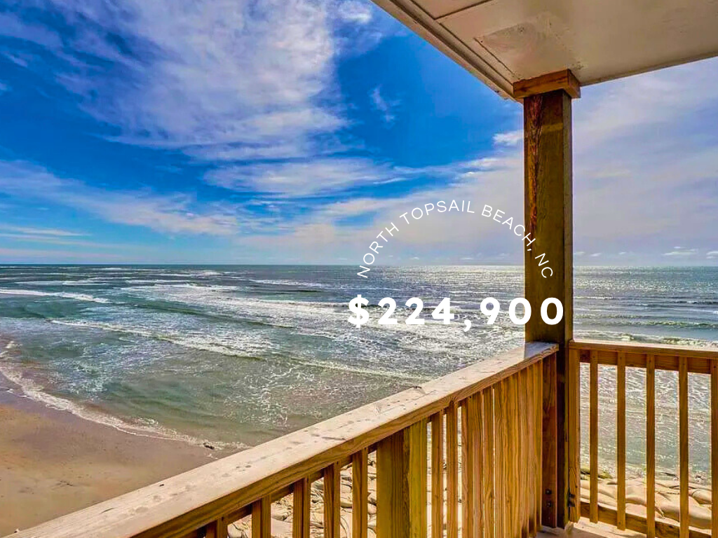 Condo with Ocean Views in North Topsail Beach, NC – $224,900