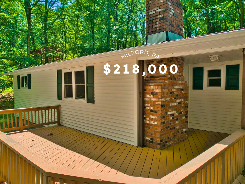Lake View Retreat in Milford, PA – $218,000