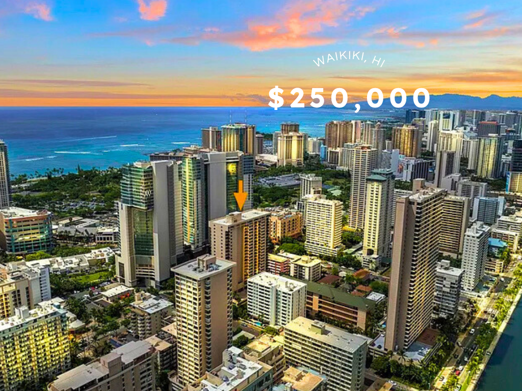 Four Paddle Ocean View Condo in Waikiki, HI – $250,000