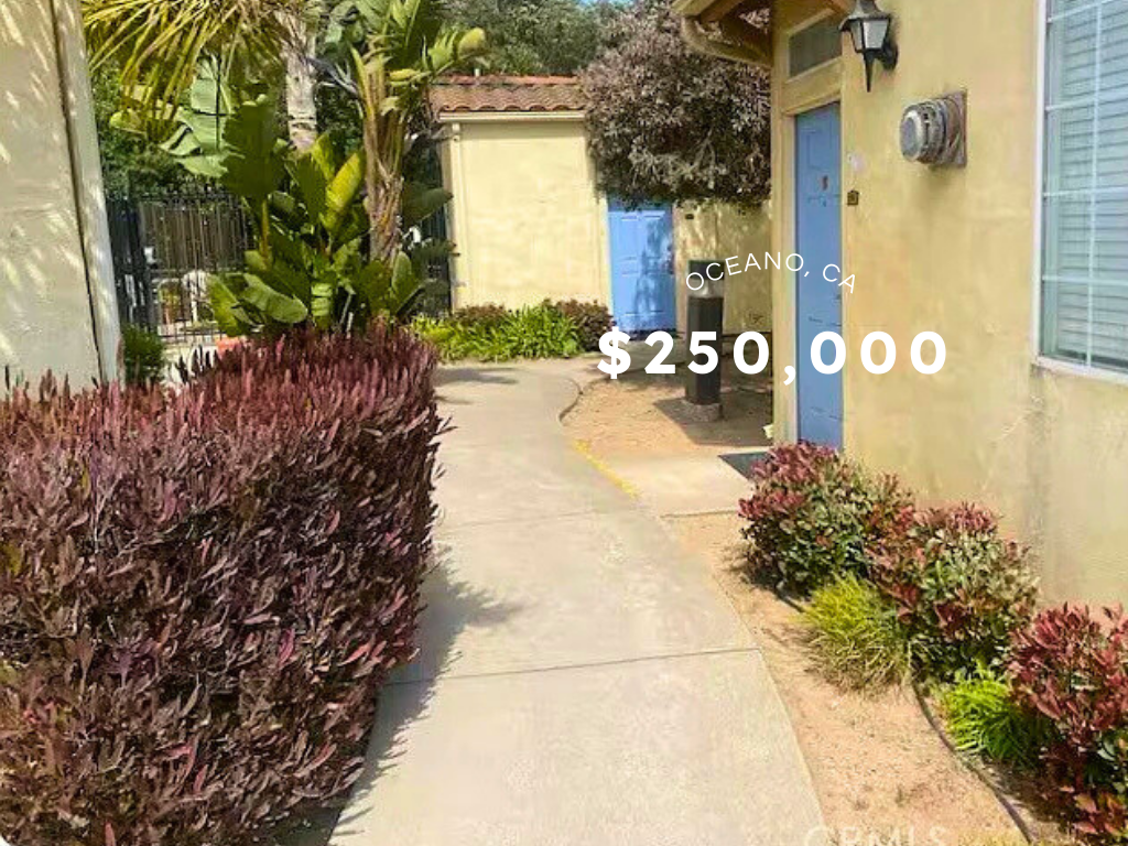 Cozy Oceanfront Studio in Oceano, CA – $250,000