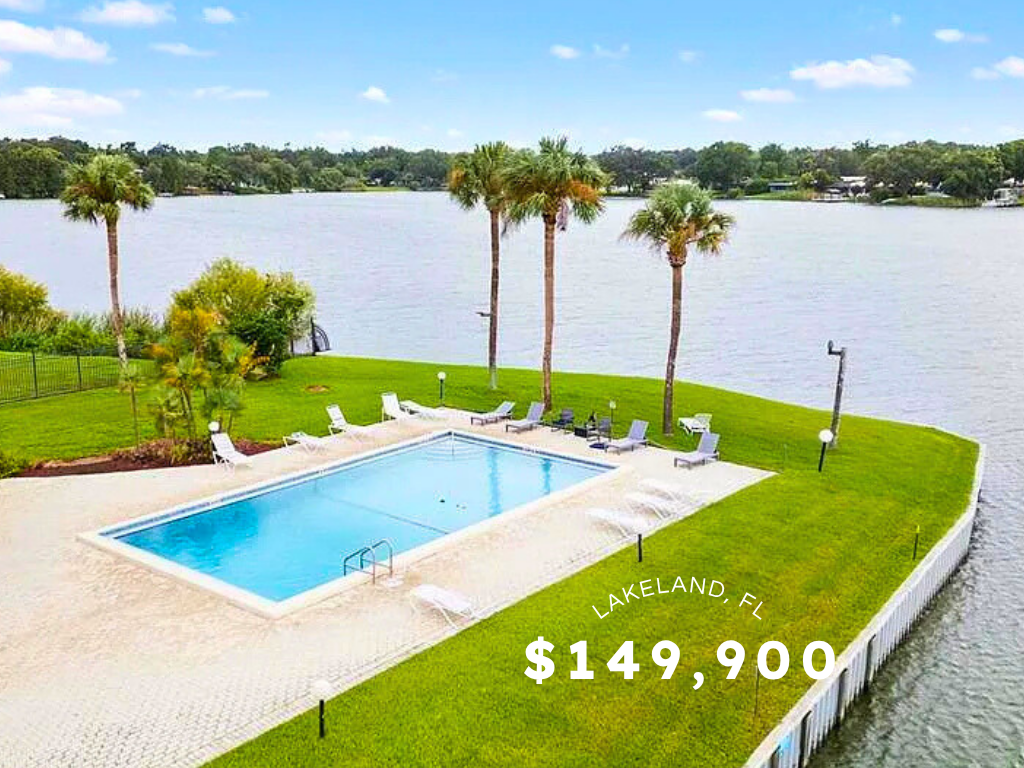 Waterfront Condo with Lake Access in Lakeland, FL – $149,900