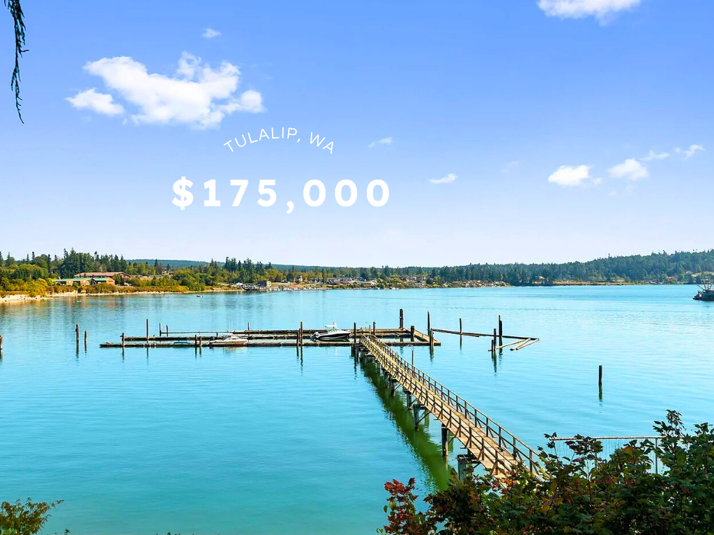 Waterfront Cottage with Bay Views in Tulalip, WA – $175,000