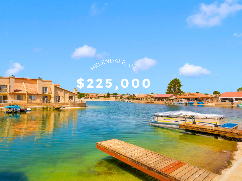 Lakefront Condo with Private Dock in Helendale, CA – $225,000